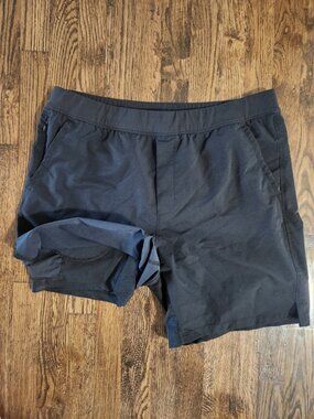 Public Rec Shorts Men’s size 38 Drawstring Black 3-pocket performance shorts